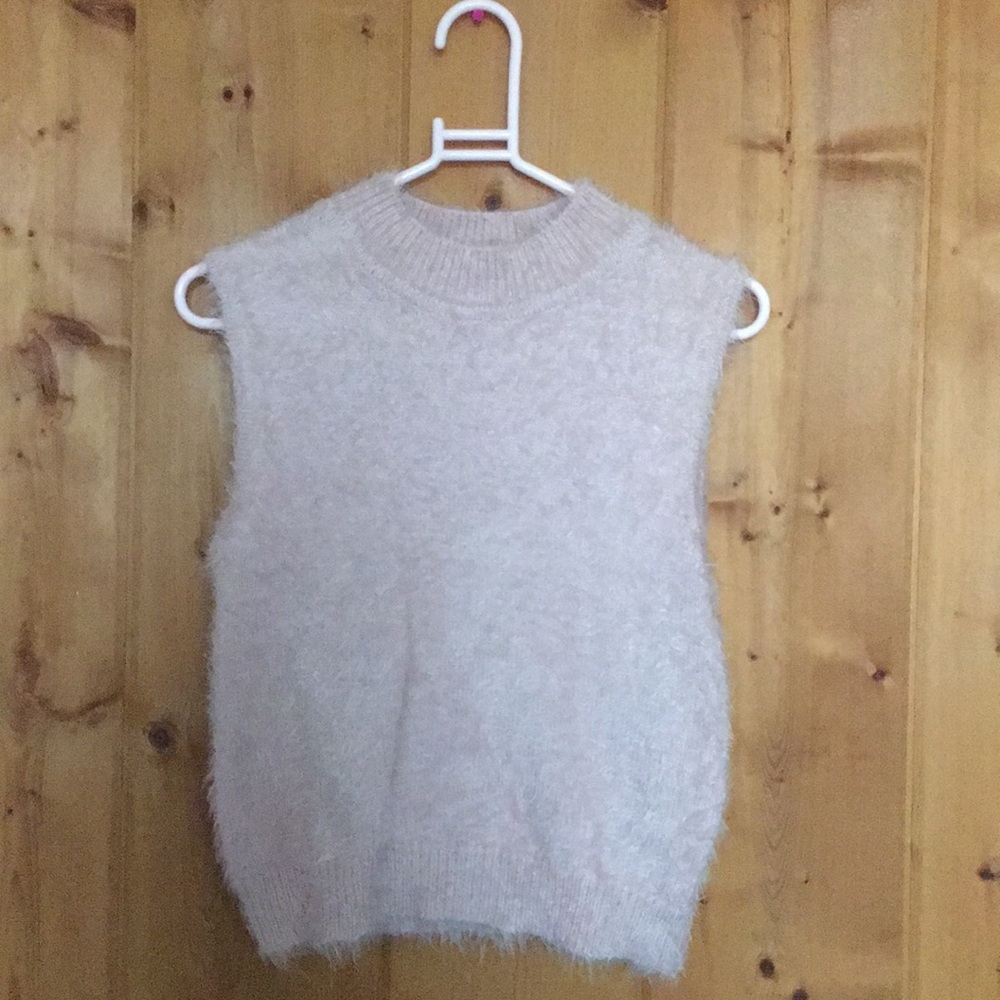 fuzzy turtleneck top